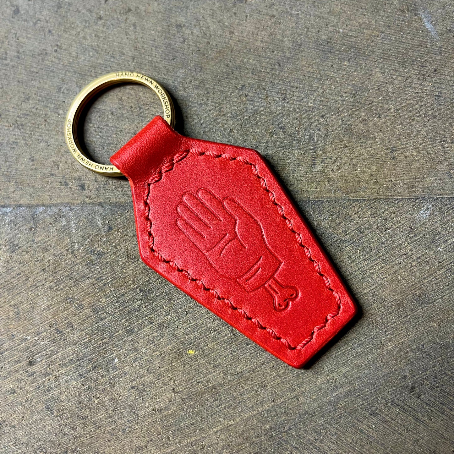 Coffin Key Fob Red/Red