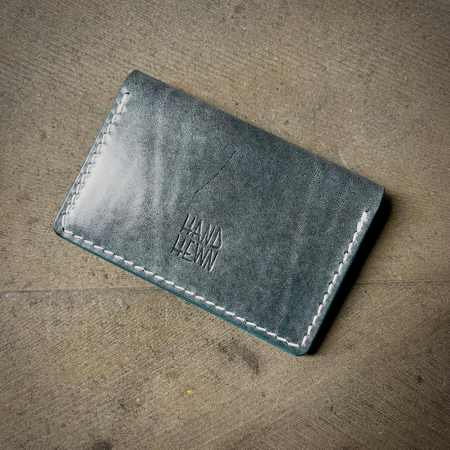 Runt Bi-Fold - Waxed Denim/White