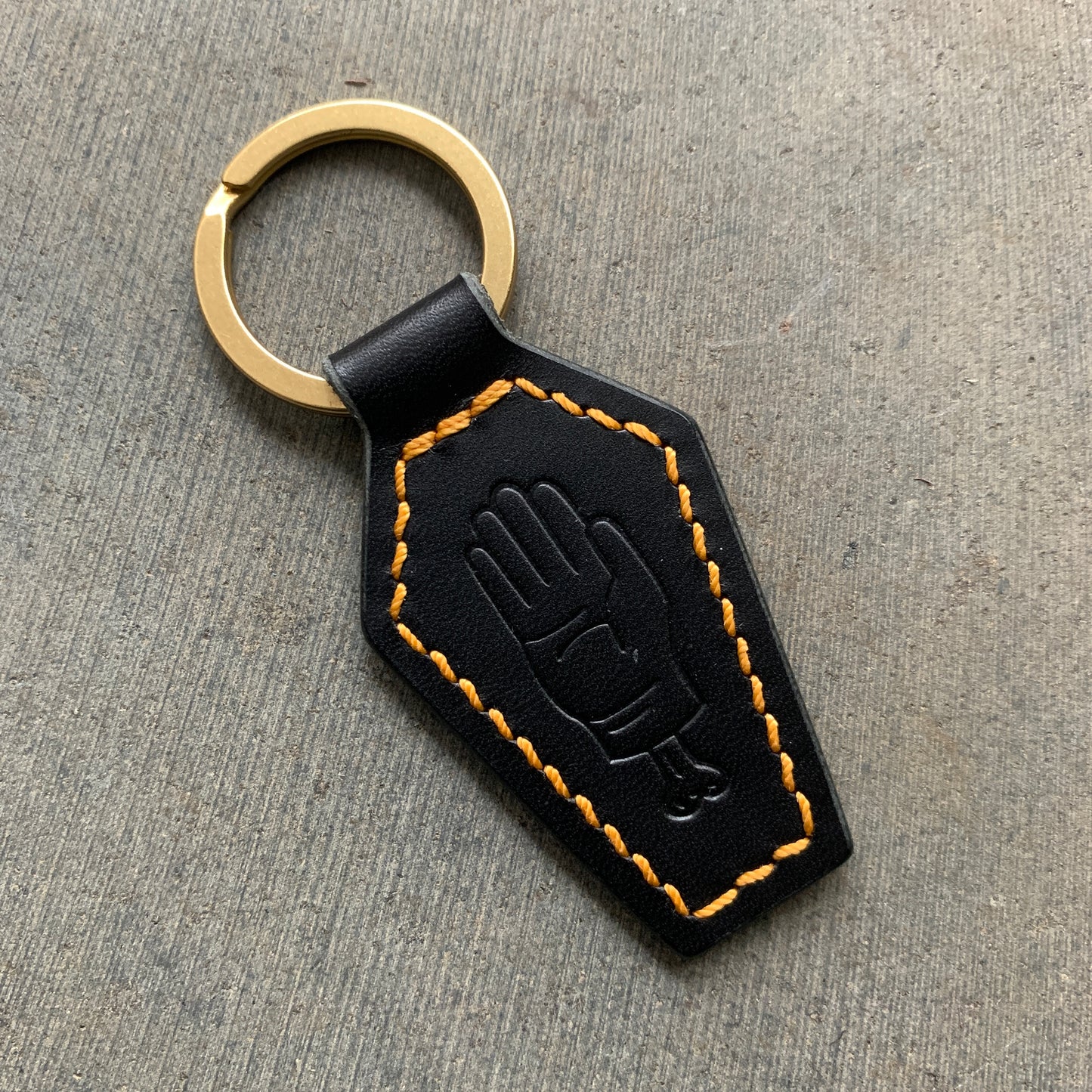 Coffin Key Fob Black/Yellow