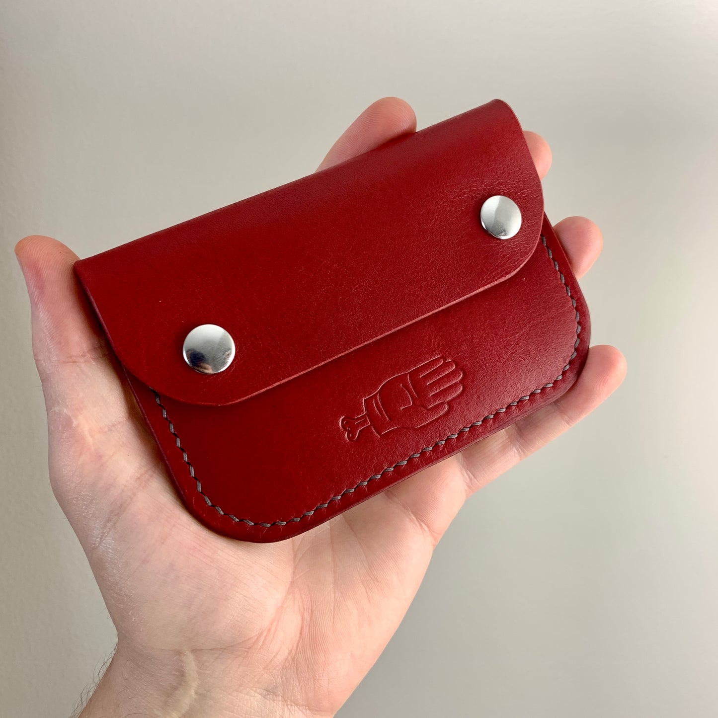 The Crush Snap Wallet - Red/Marbled/Grey