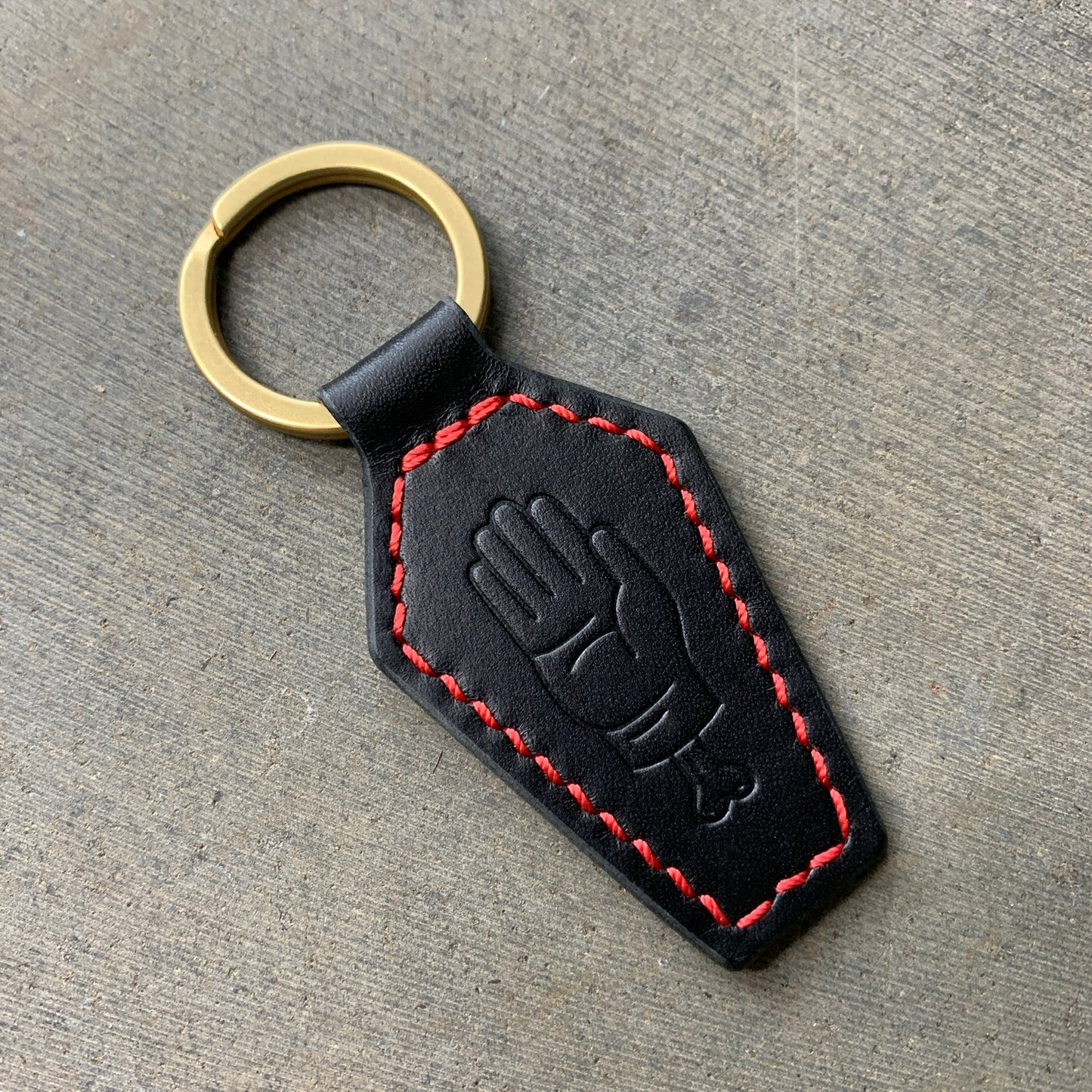 Coffin Key Fob Black/Red