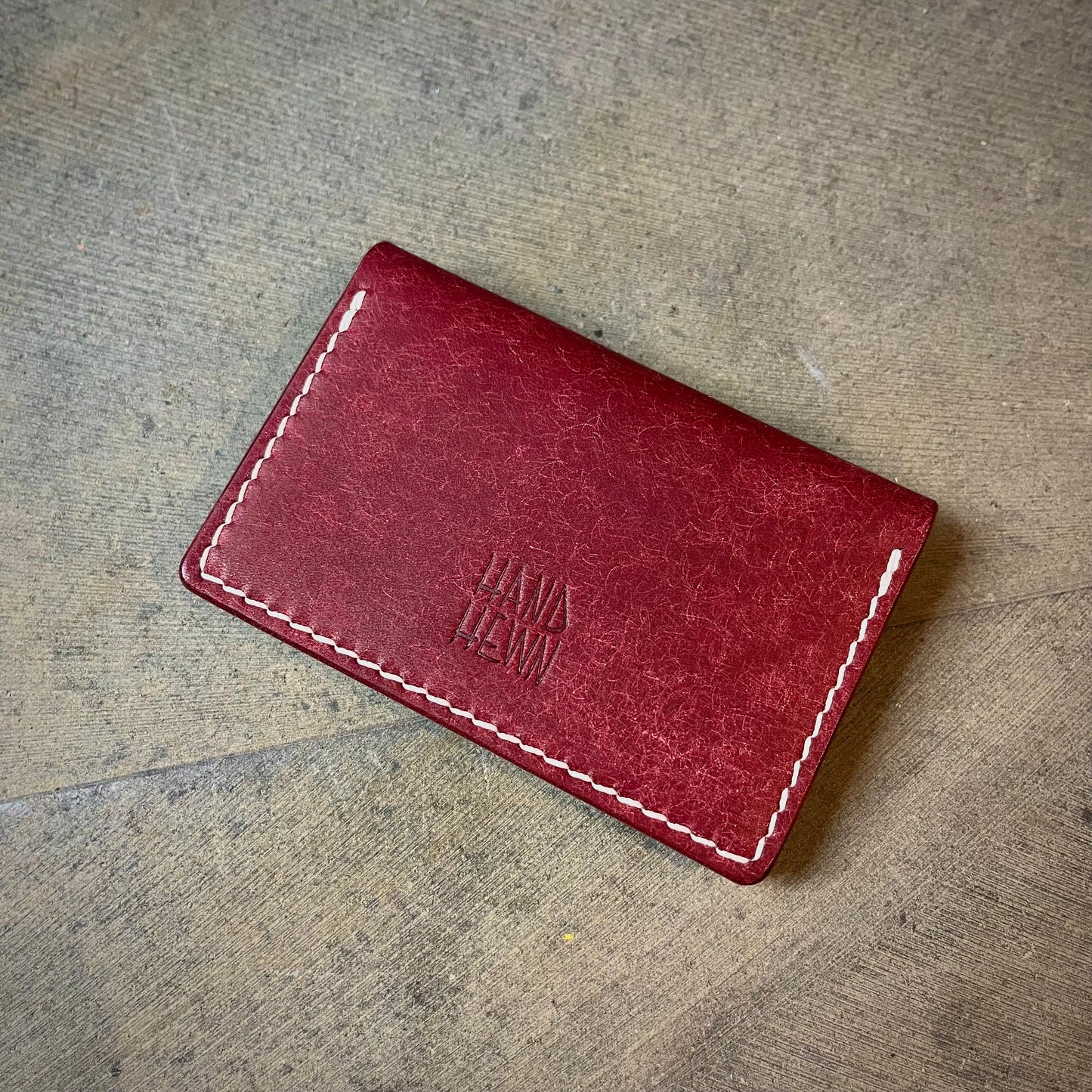 Runt Bi-Fold - Burgundy/White
