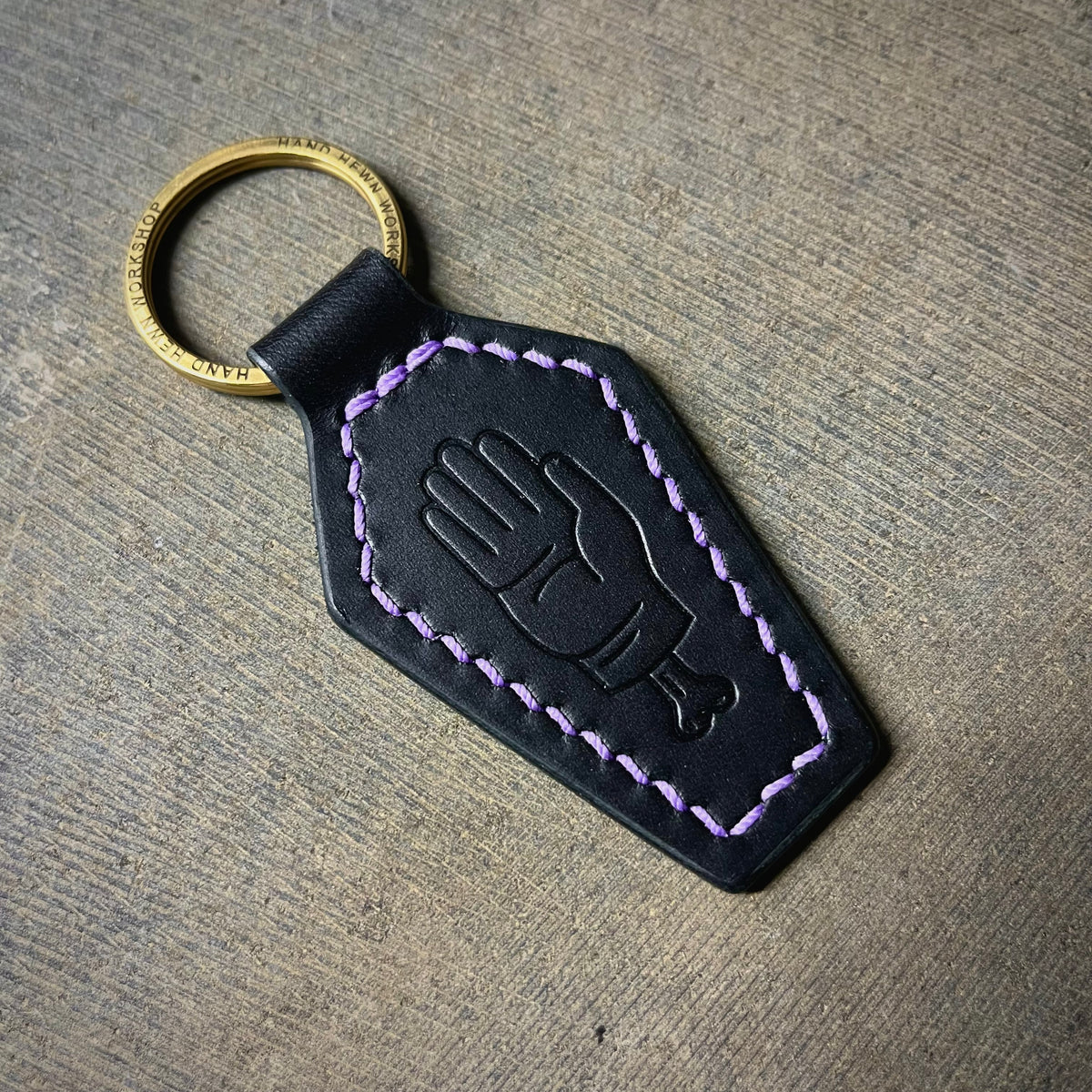 Coffin Key Fob Black/Purple
