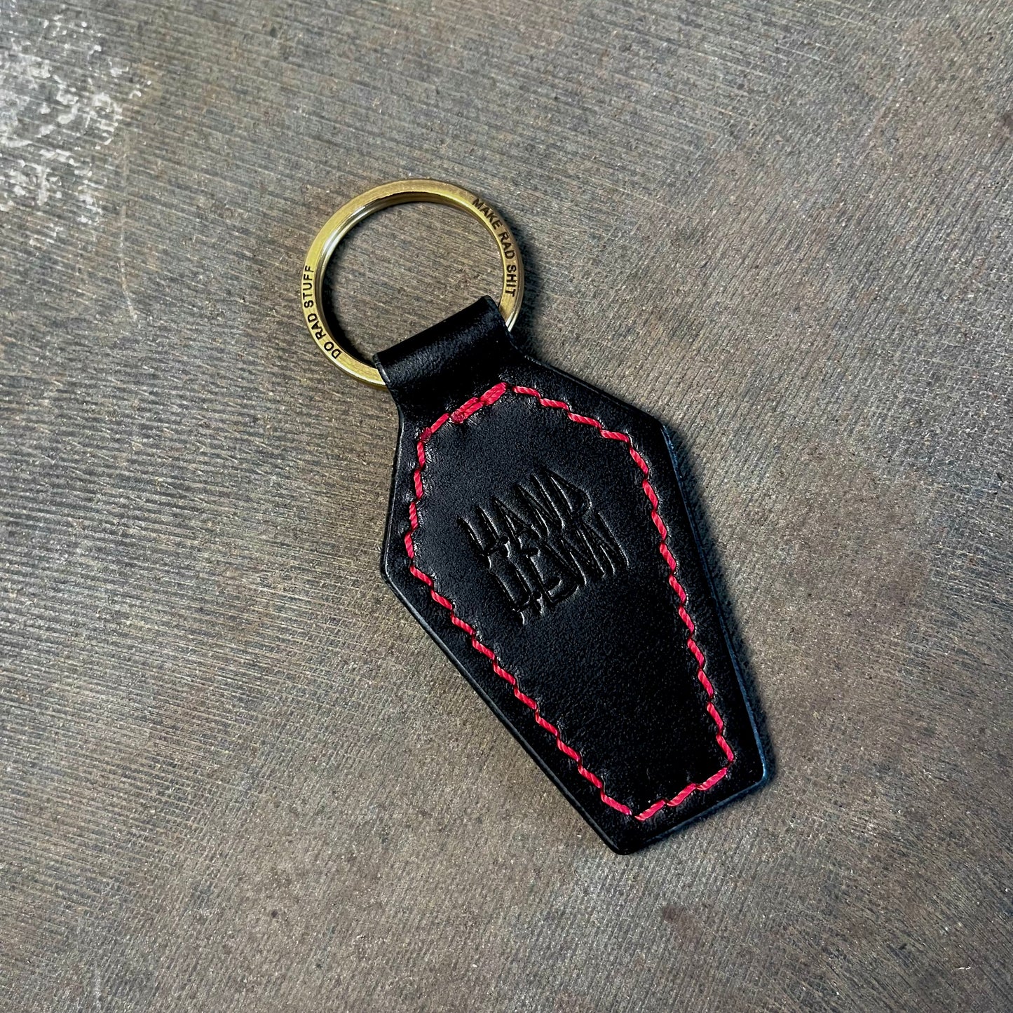 Coffin Key Fob Black/Red