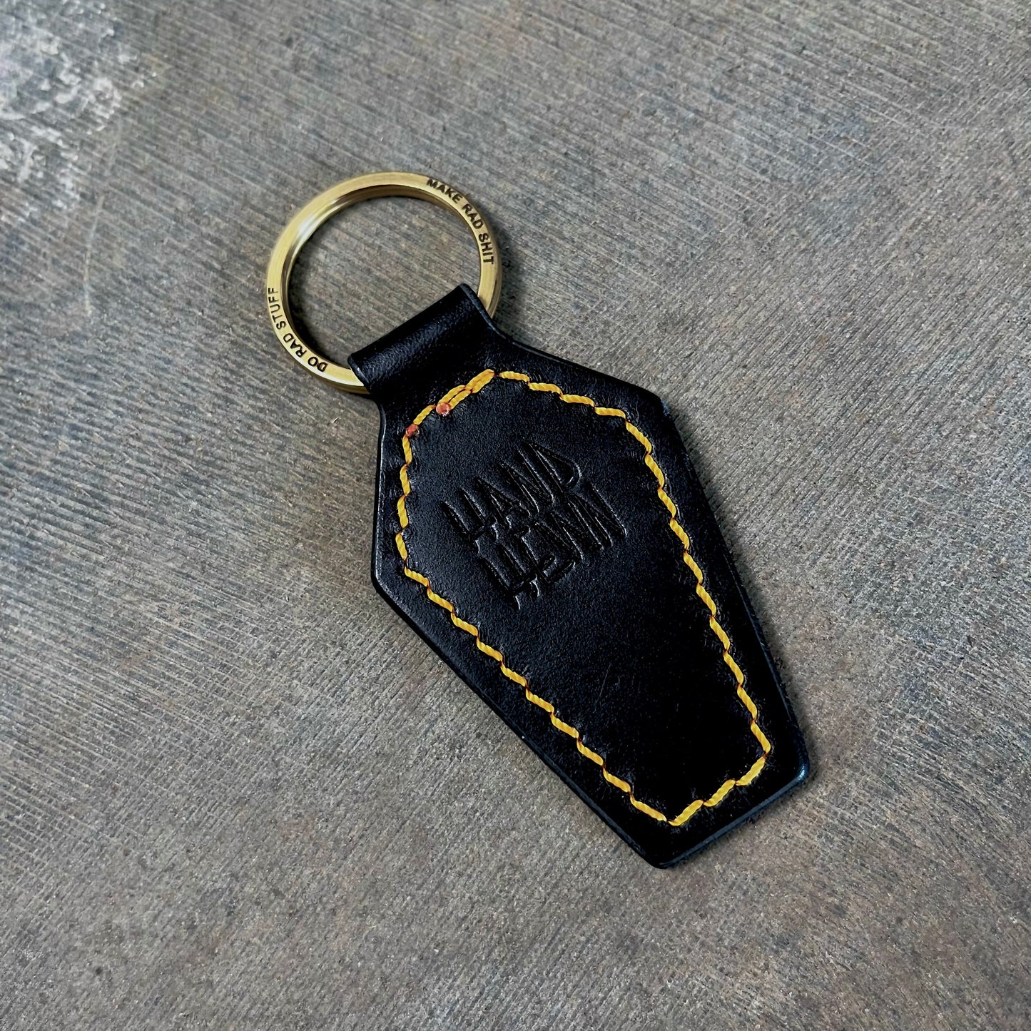 Coffin Key Fob Black/Yellow
