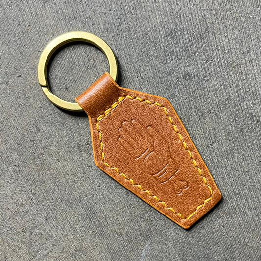 Coffin Key Fob Brown/Yellow