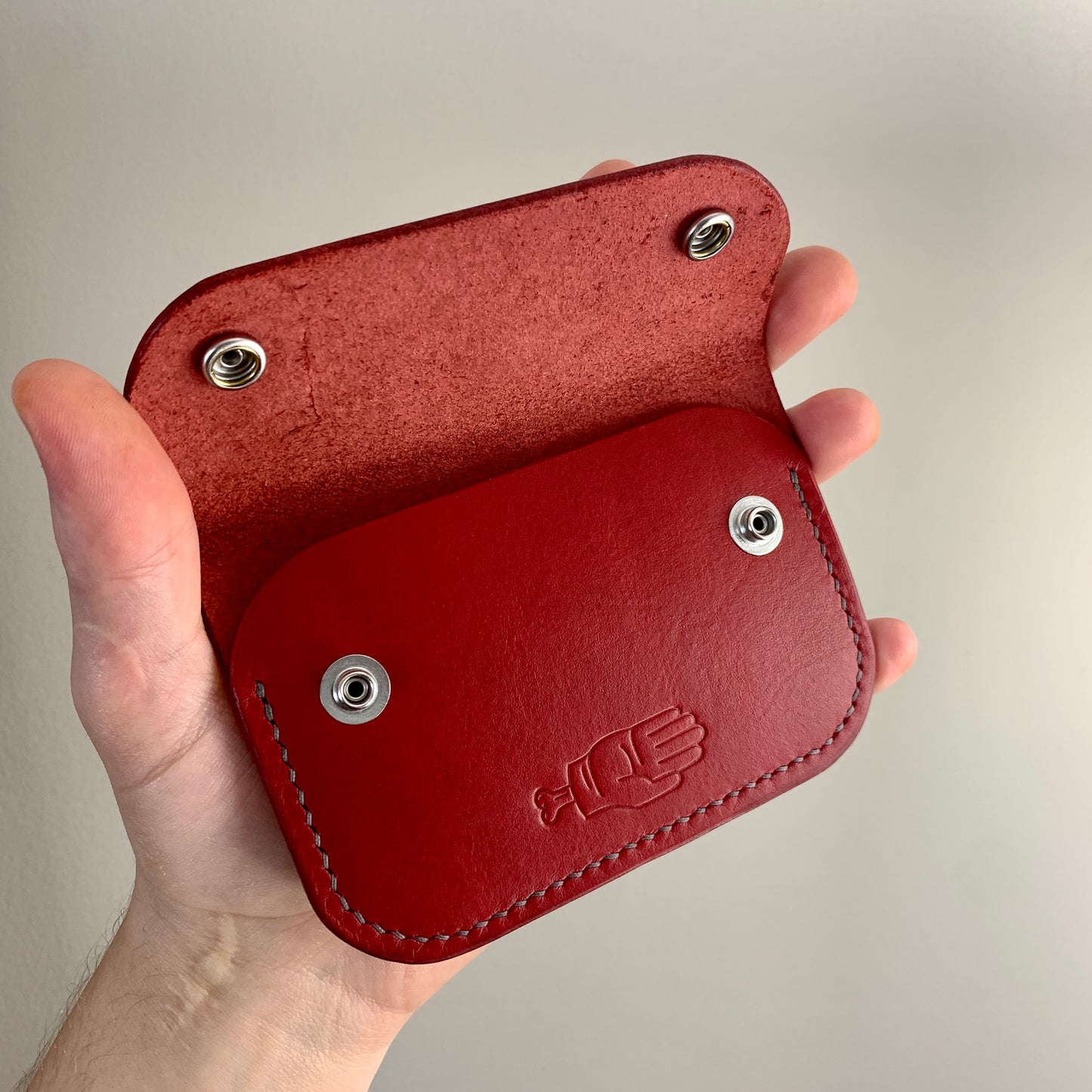 The Crush Snap Wallet - Red/Marbled/Grey