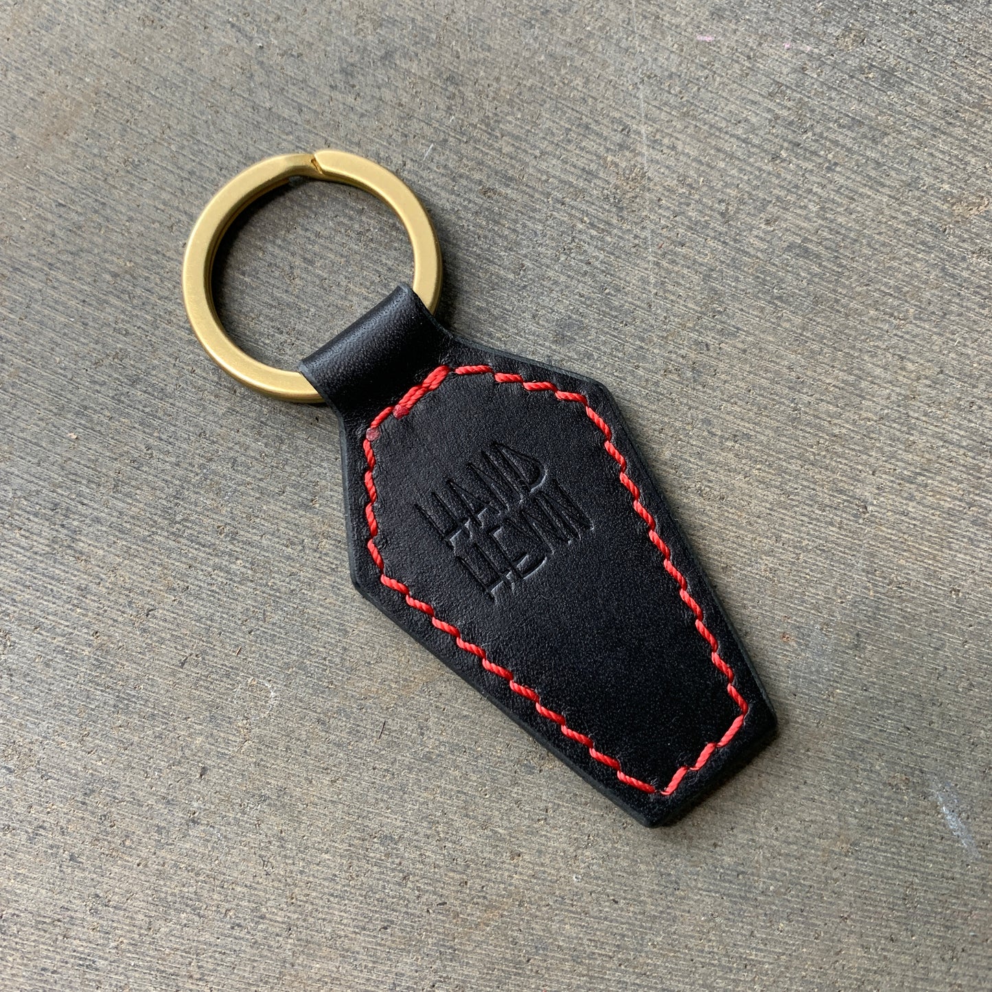 Coffin Key Fob Black/Red