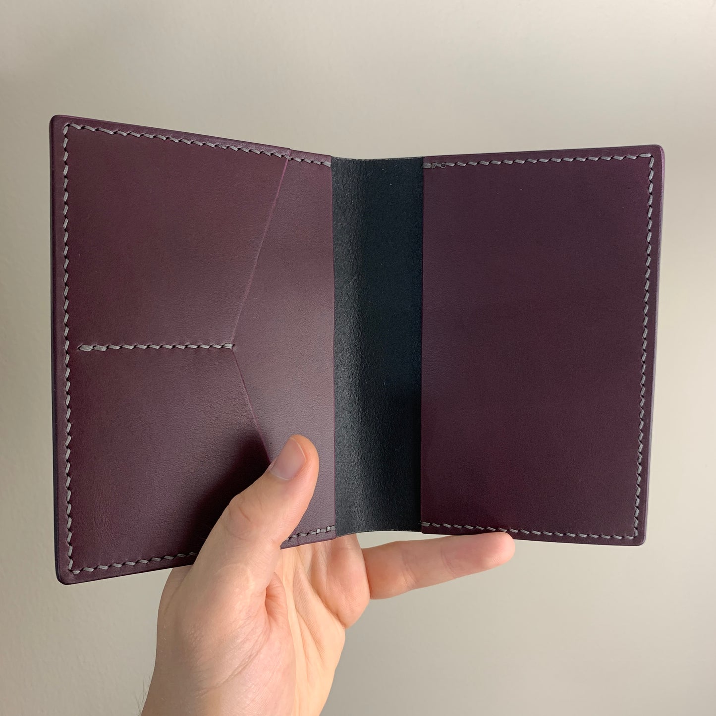 Stowaway Passport Wallet - Black/Purple/Grey